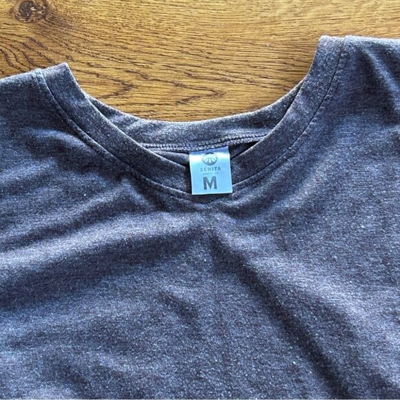 Senita Athletics Purple Cropped Open Back Twist Tank Size Medium - Picture 3 of 3